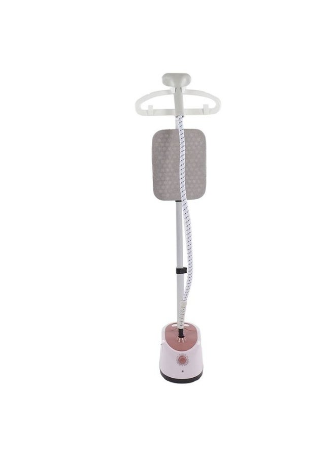 Multifunctional Standing Garment Steamer with Built-in Ironing Board & Hanger, 2000W High Power, Pink/White - Image 4